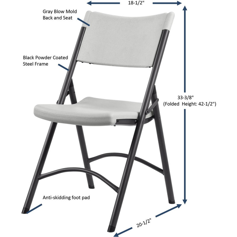 Load image into Gallery viewer, Lorell 4ct Heavy-duty Blow-Molded Folding Chairs
