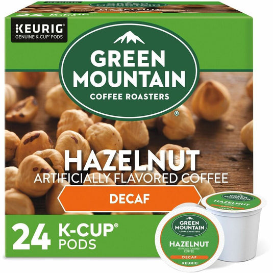 Green Mountain Coffee K-Cup, Pod Hazelnut Decaf Coffee, Keurig Single-Serve K-Cup pods, Light Roast, 24 Count