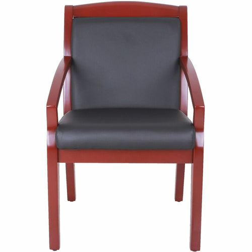 Lorell Sloping Arms Wood Frame Guest Chair