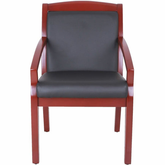 Lorell Sloping Arms Wood Frame Guest Chair