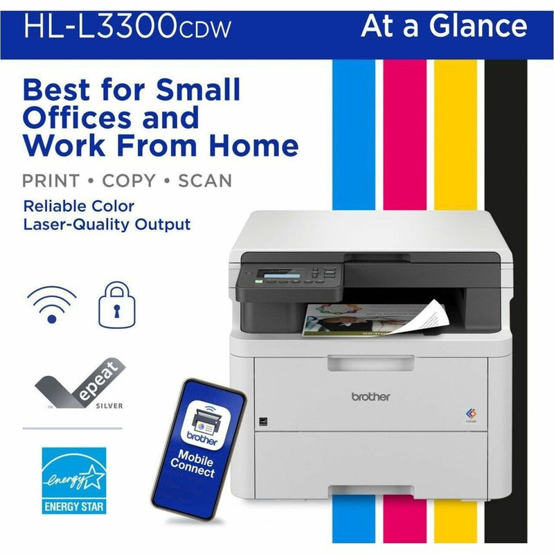 Load image into Gallery viewer, Brother HL-L3300CDW Wireless Laser Multifunction Printer - Color
