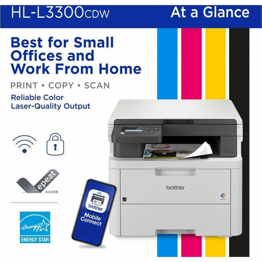 Brother HL-L3300CDW Wireless Laser Multifunction Printer - Color