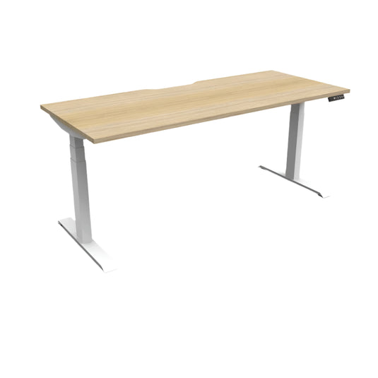 Winstyn Boost Electric Adjustable Desk - OAK/WHITE