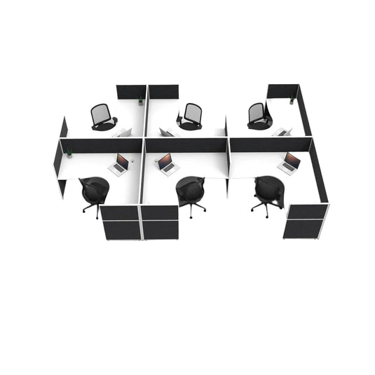 Sparx 6 Person 'F' Configuration - Screen Hung Tops - Black/White